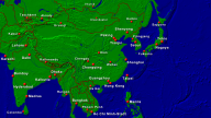 Asien-Ost Städte + Grenzen 1920x1080